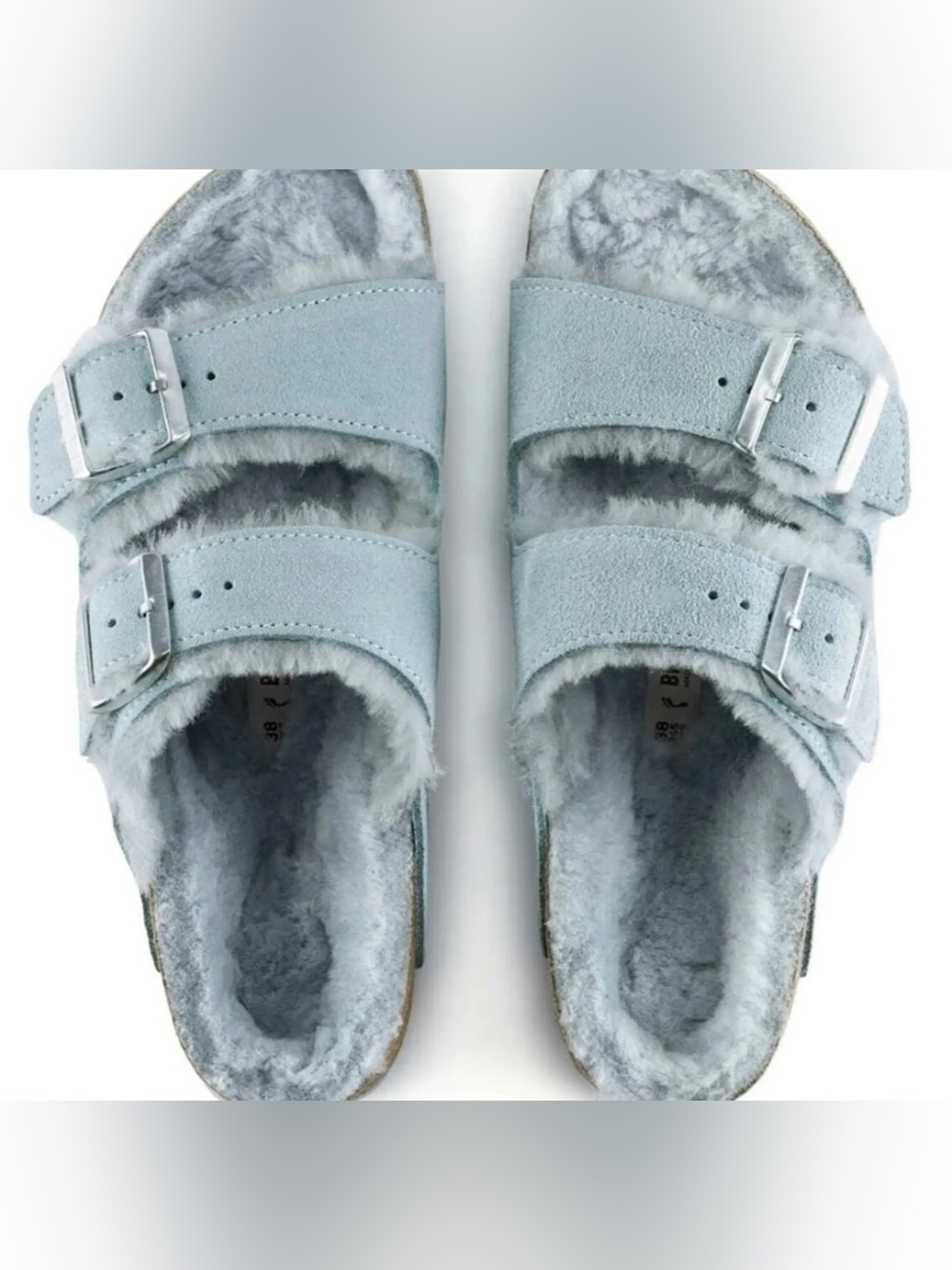 Birkenstock Women's Arizona Slides in Light Blue Size 36 NWT